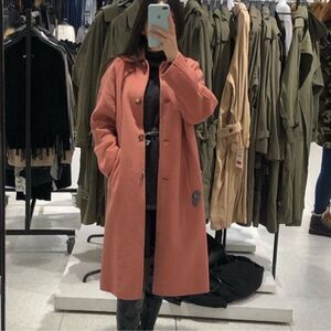 Stylish Pink Long Coat